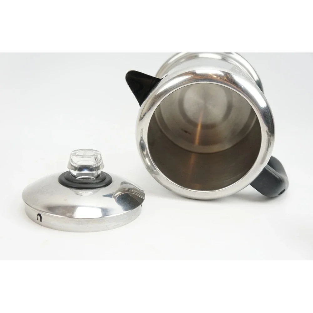 Farberware Yosemite 8-Cup Coffee Percolator Stainless Steel Stovetop Good
